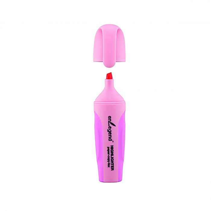 Μαρκαδόρος υπογράμμισης με grip ροζ pastel