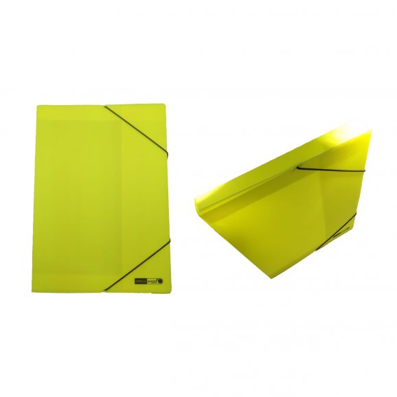 Κουτί PP με λάστιχο 25Χ35Χ3 φωσφοριζέ - Κίτρινο