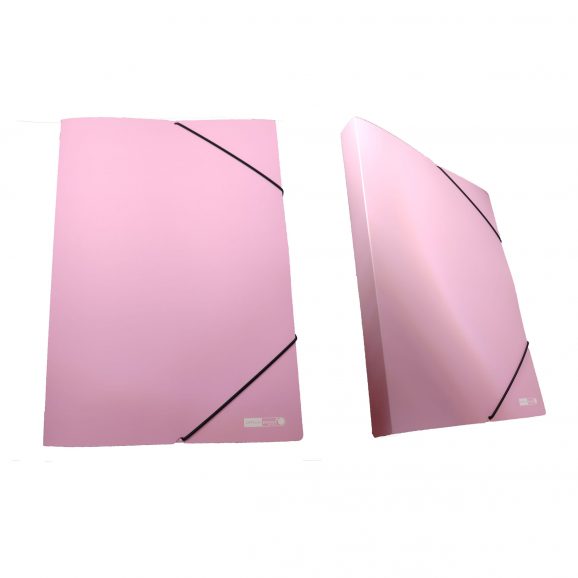 Κουτί PP με λάστιχο 25Χ35Χ3 παστέλ - Ροζ