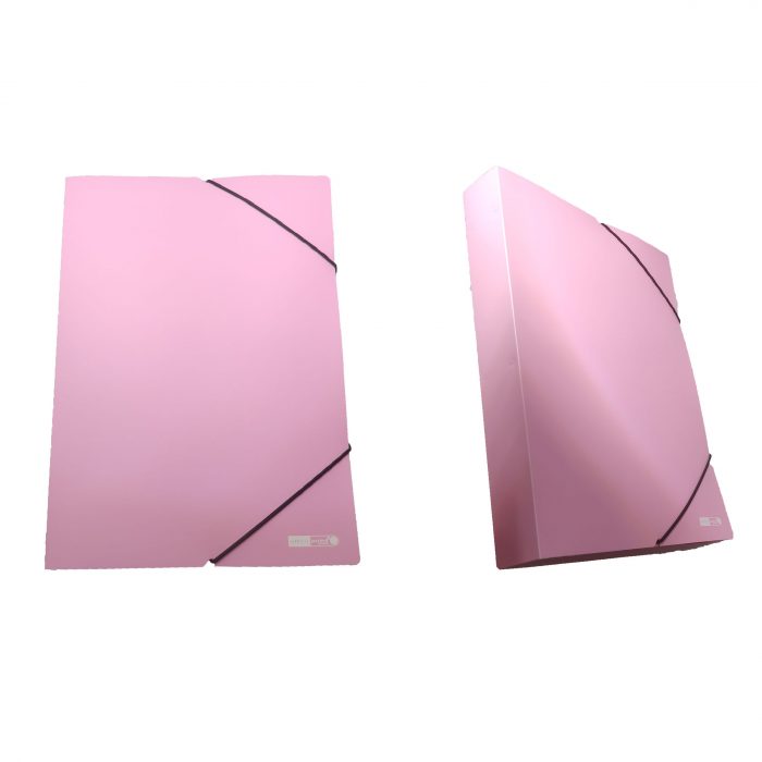 Κουτί PP με λάστιχο 25Χ35Χ5 παστέλ - Ροζ