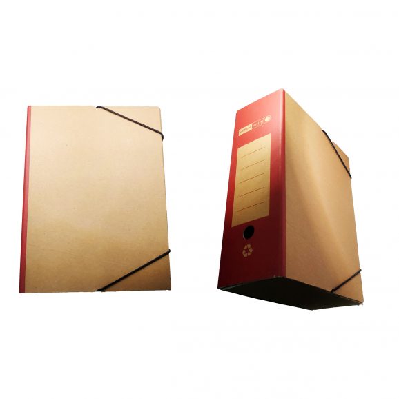Κουτί με λάστιχο οικολογικό 26Χ36Χ12 Κόκκινο