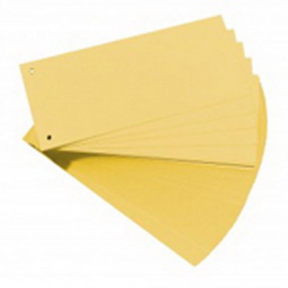 Χάρτινα διαχωριστικά 24x10.5cm,190g, 100x κίτρινα