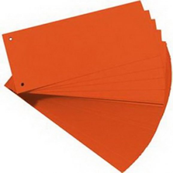 Χάρτινα διαχωριστικά 24x10.5cm,190g, 100x πορτοκαλί