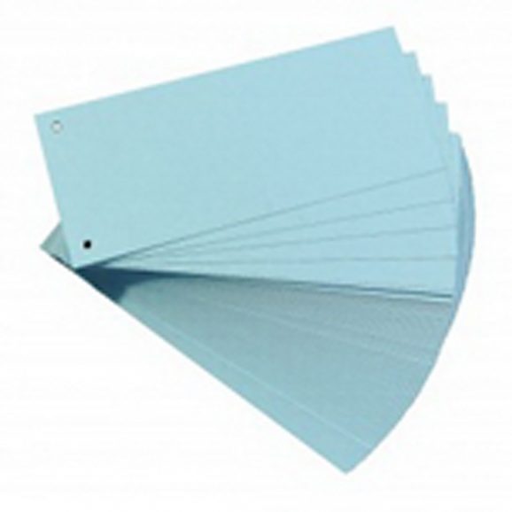 Χάρτινα διαχωριστικά 24x10.5cm,190g, 100x μπλε