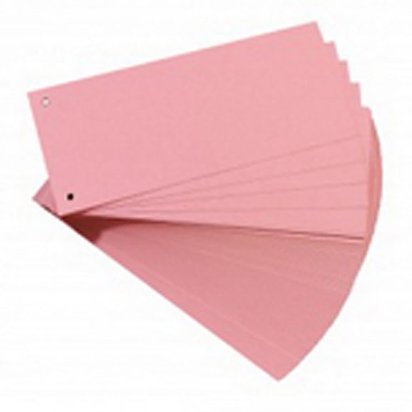 Χάρτινα διαχωριστικά 24x10.5cm,190g, 100x ροζ