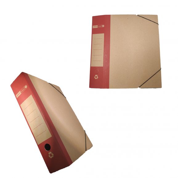 Κουτί με λάστιχο οικολογικό 26Χ36Χ8 Κόκκινο