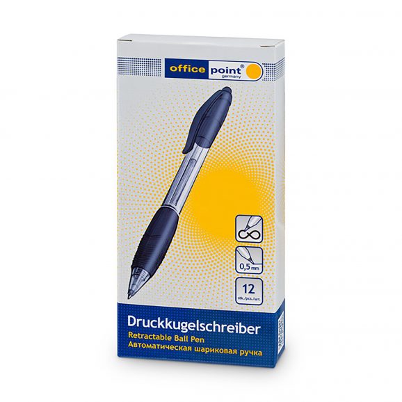 Στυλό ballpoint 0,5 μάυρο με klicker DK-668